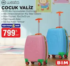 WEXTA ÇOCUK VALİZ fiyat ve kampanya bilgisi